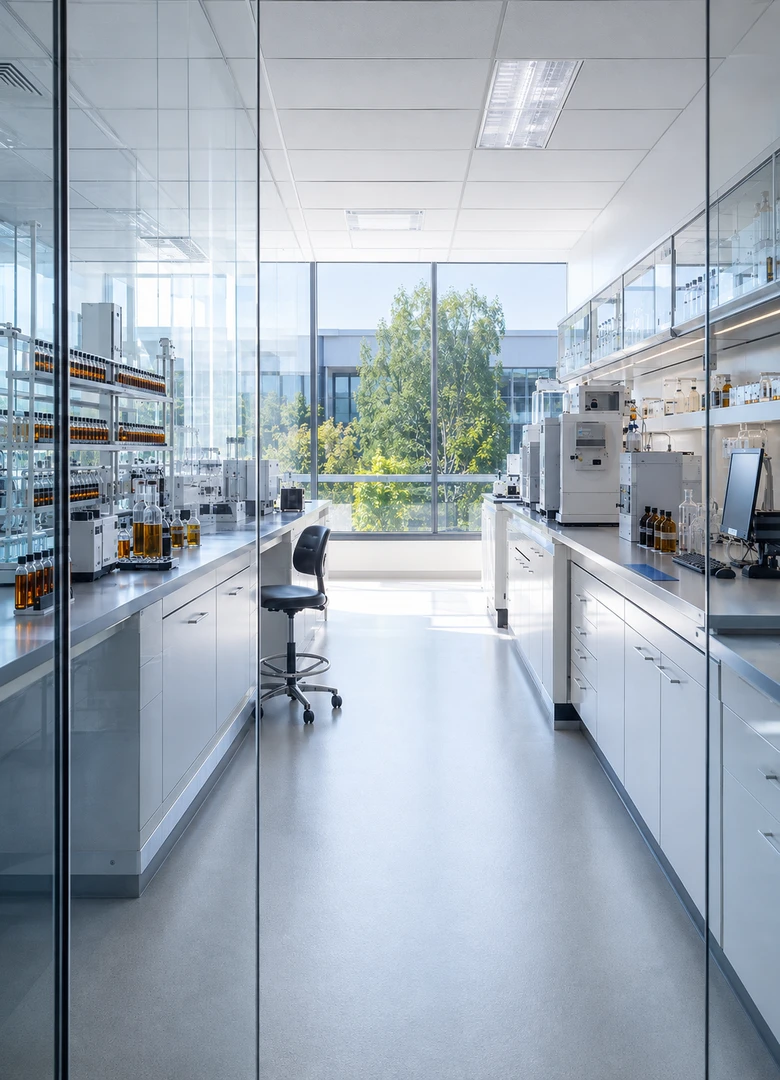 Illustrative laboratory background mobile for fuel-additive research and application