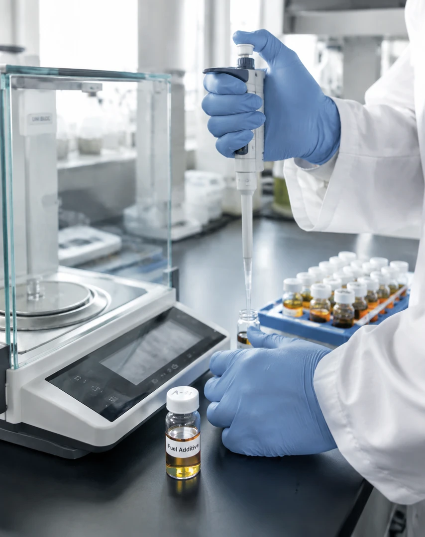 Illustrative precision dosing for fuel-additive research and application